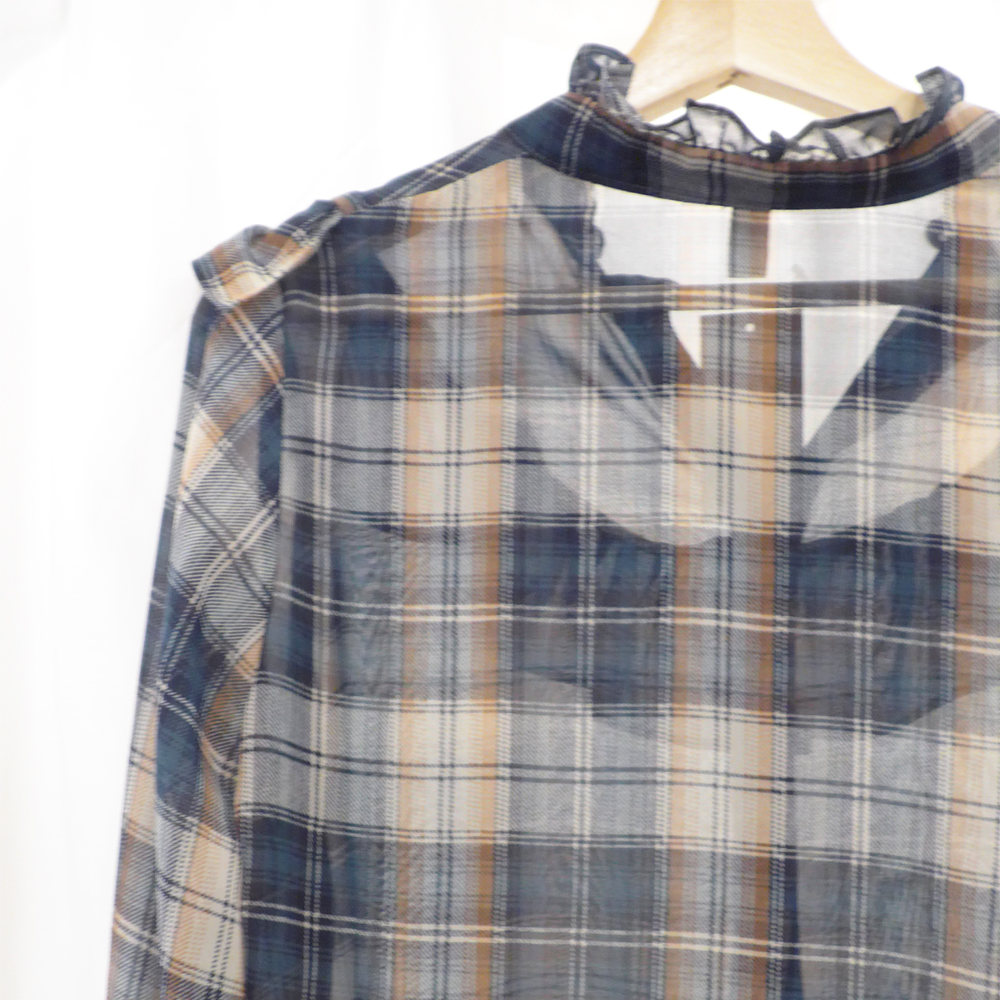 Women Blouses check Chiffon blouse Daily coordinat