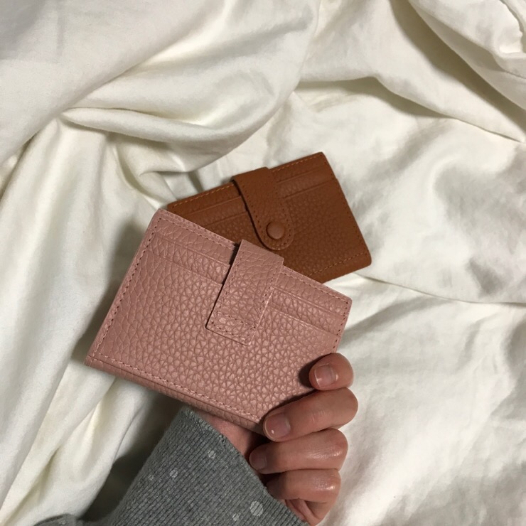 NEW CARD HOLDER WALLETS Minstrel Leather Button Wa