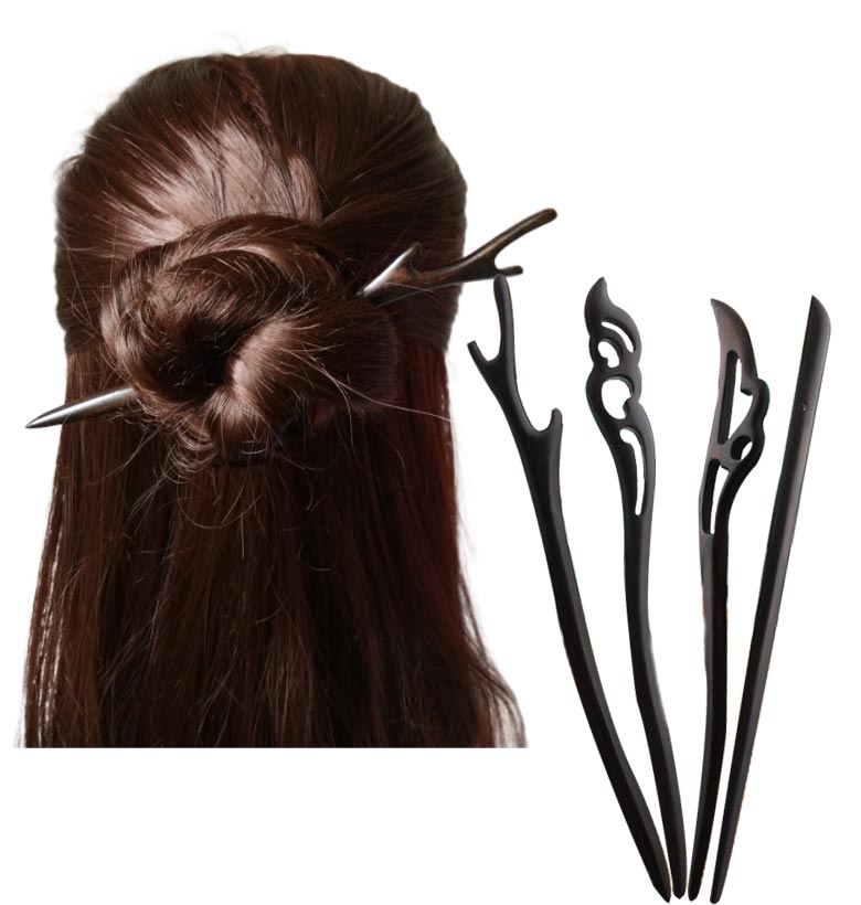 Hair Accessories Ebony Wood Hairpin Traditional Be