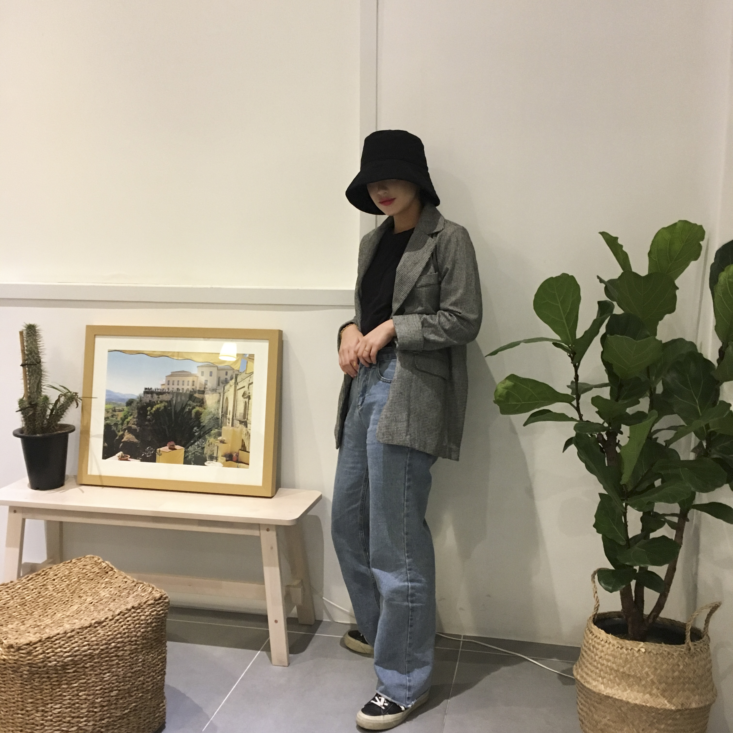 Women Sun Hats oversized bucket hat hats 4color ha