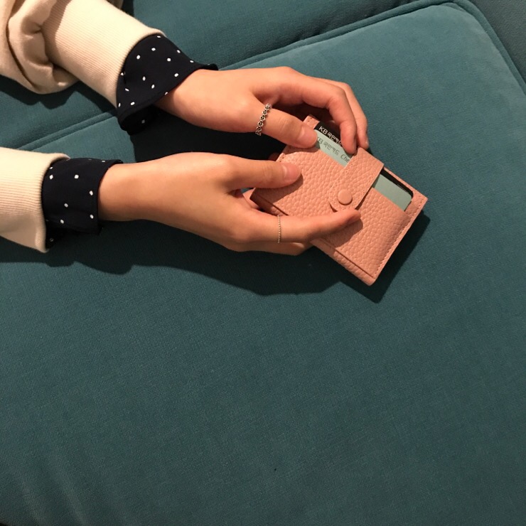 NEW CARD HOLDER WALLETS Minstrel Leather Button Wa