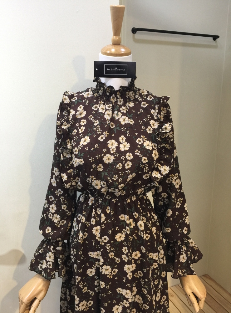 New Women Dress Fashionable Flower Dresses 20's