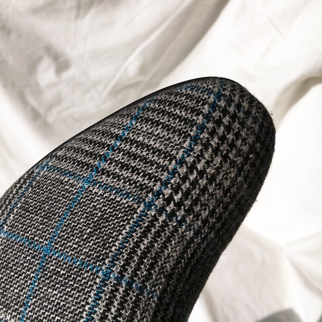 Brit Check Ankle Boots Midsole Suede Angle Round N