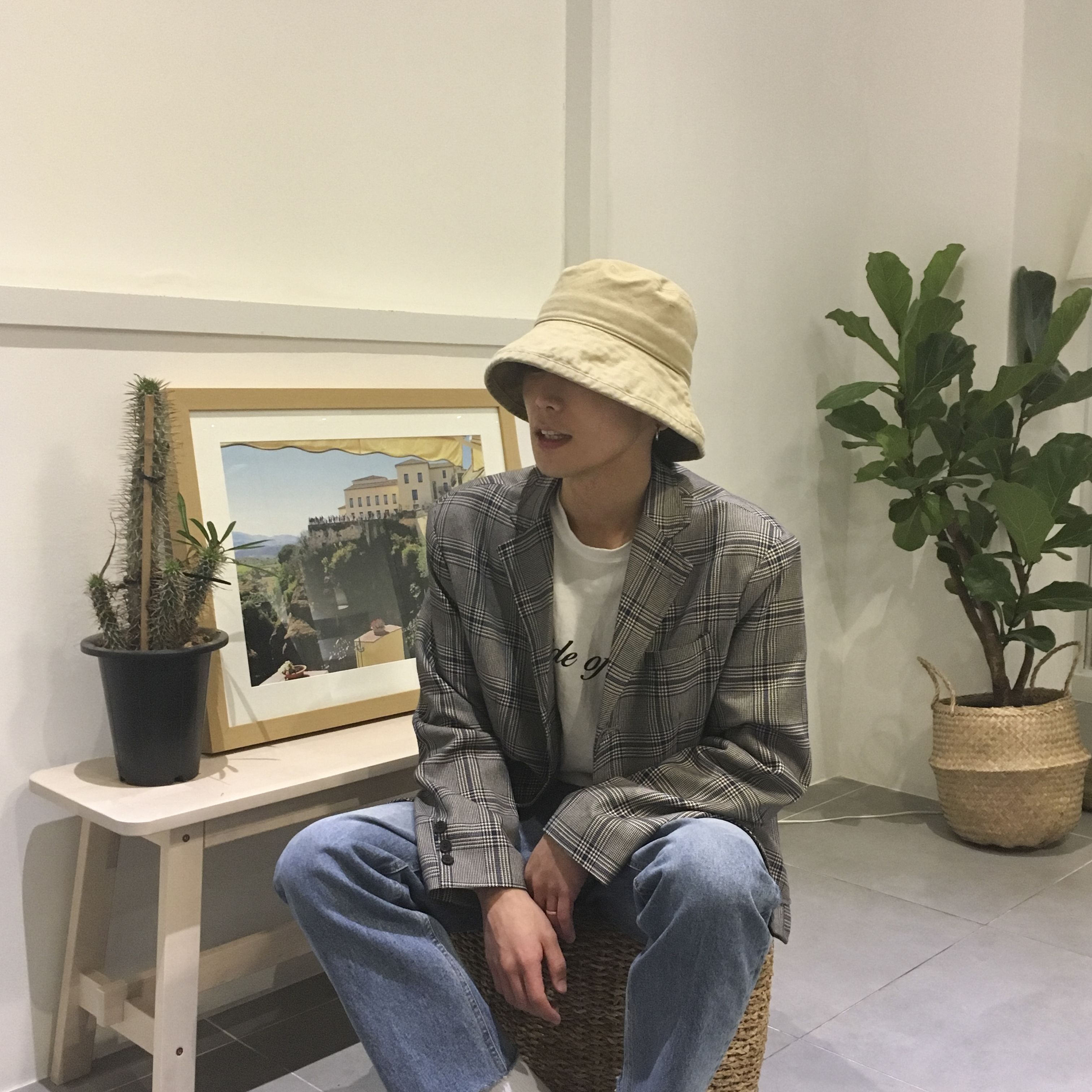 Women Sun Hats oversized bucket hat hats 4color ha