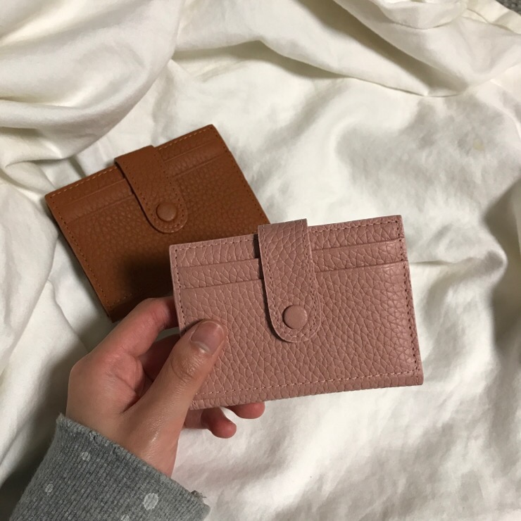 NEW CARD HOLDER WALLETS Minstrel Leather Button Wa