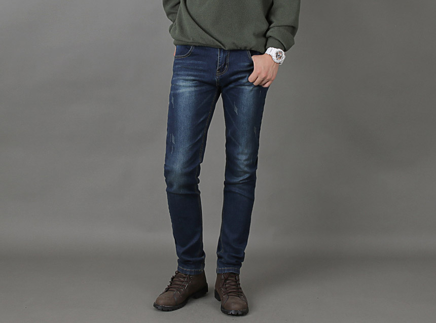 Korea Jeans Pants PAN033 Point Wearing Jeans Man o