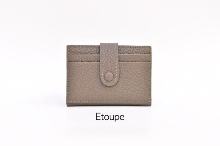 NEW CARD HOLDER WALLETS Minstrel Leather Button Wa