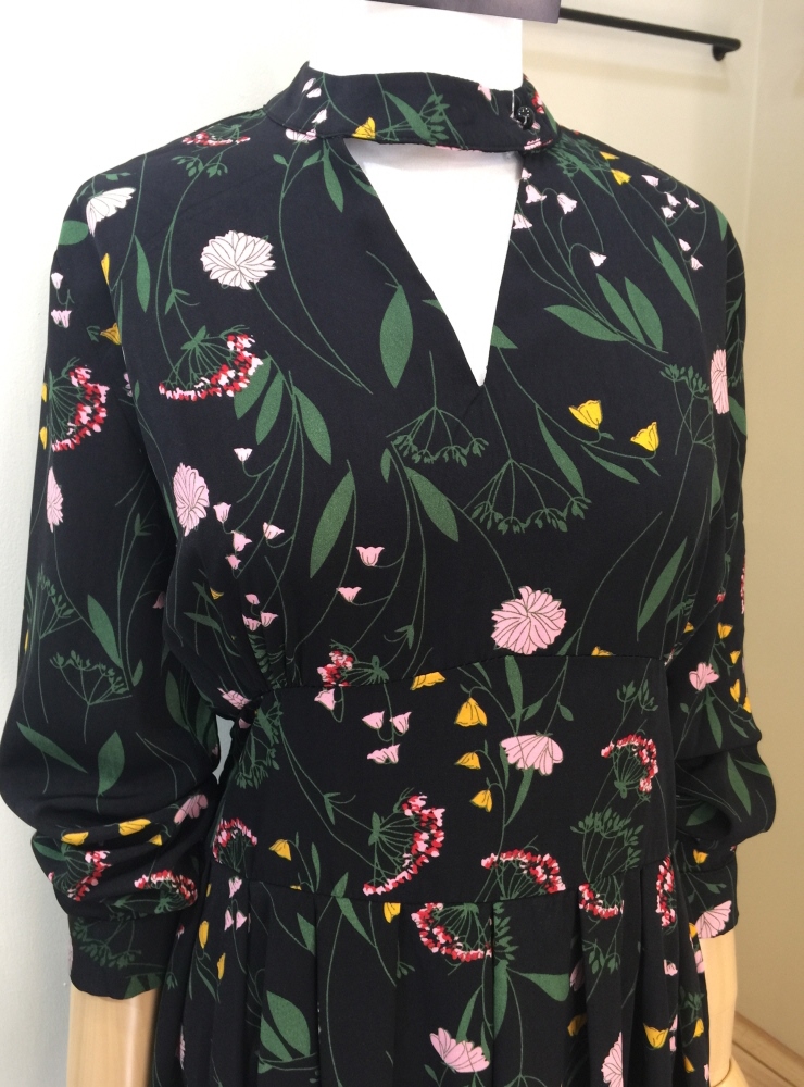 New Women Dress Black Flower One Piece 20's 30&