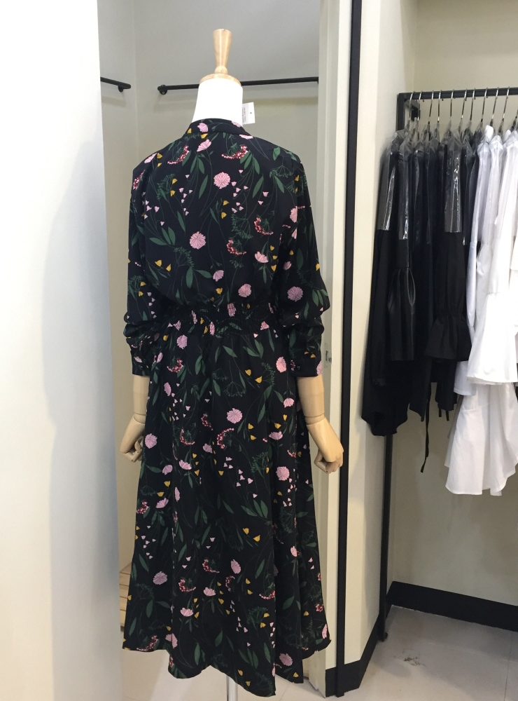 New Women Dress Black Flower One Piece 20's 30&