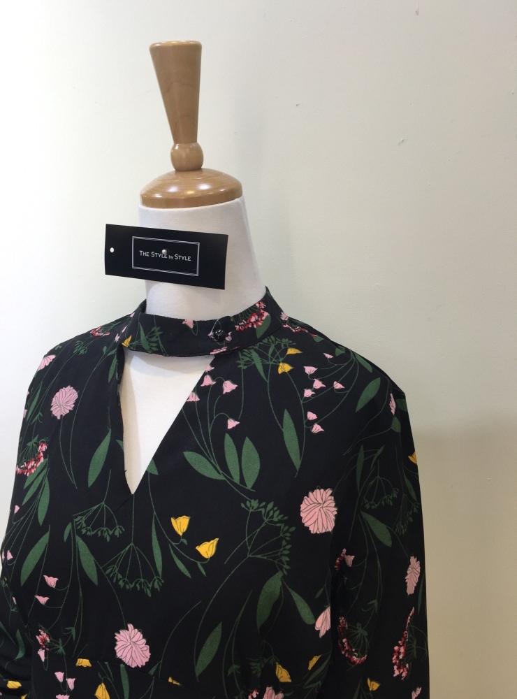 New Women Dress Black Flower One Piece 20's 30&