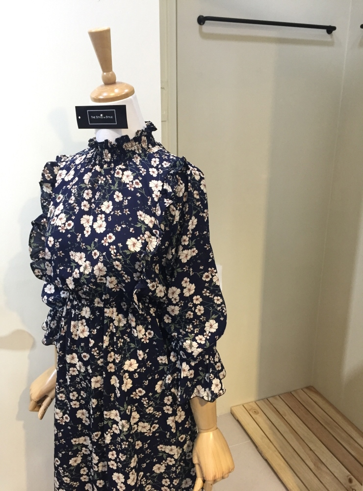 New Women Dress Fashionable Flower Dresses 20's