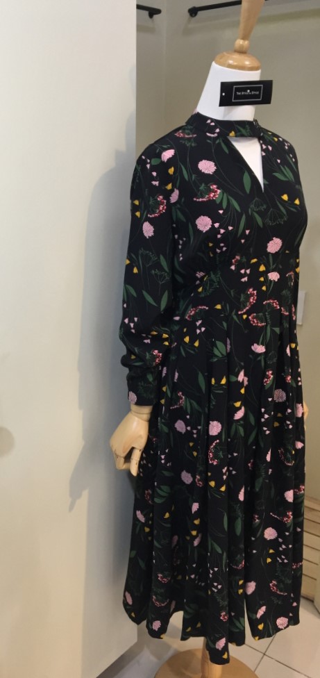 New Women Dress Black Flower One Piece 20's 30&