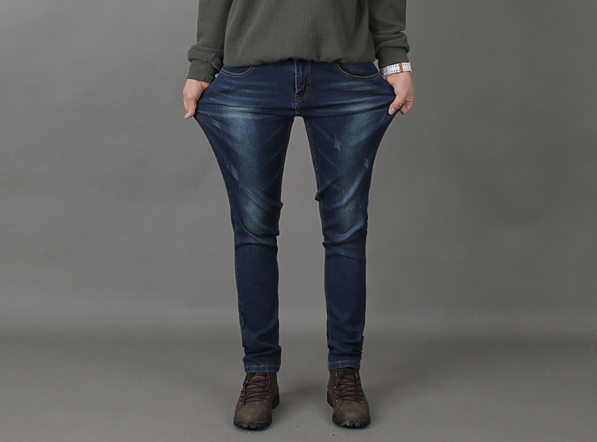 Korea Jeans Pants PAN033 Point Wearing Jeans Man o