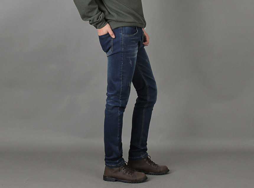 Korea Jeans Pants PAN033 Point Wearing Jeans Man o