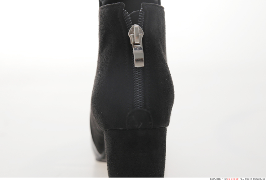 Suede Combination Simple Ankle Boots 6.5cm Autumn 