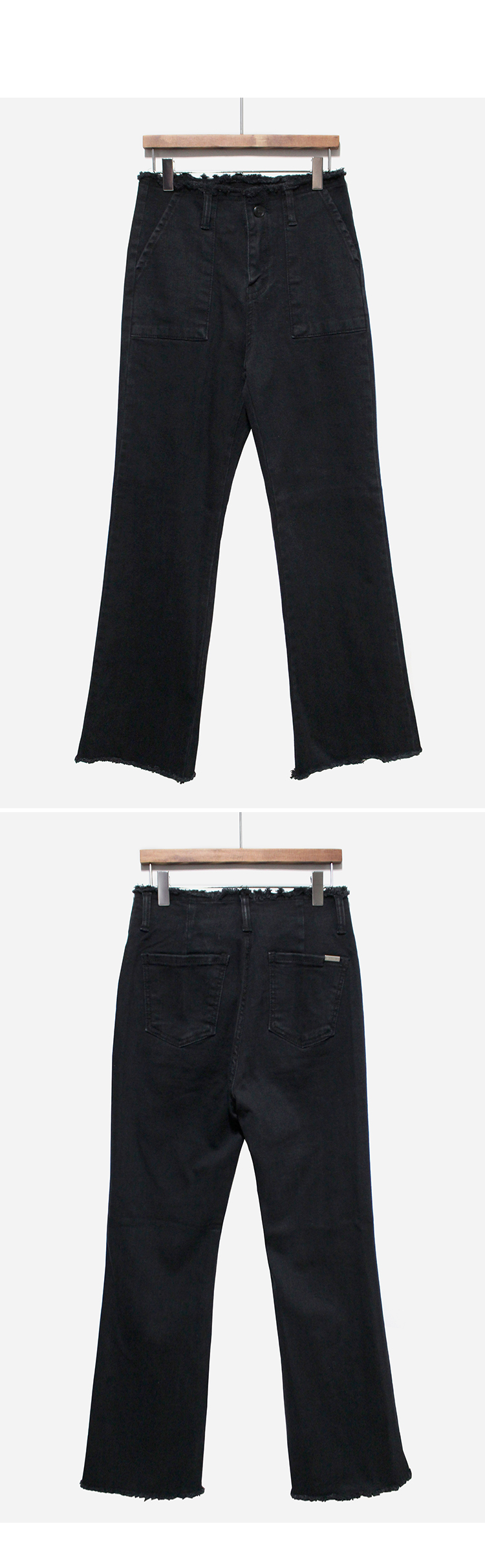 Korea Jeans Pants High West Boots Cut Black Jeans 