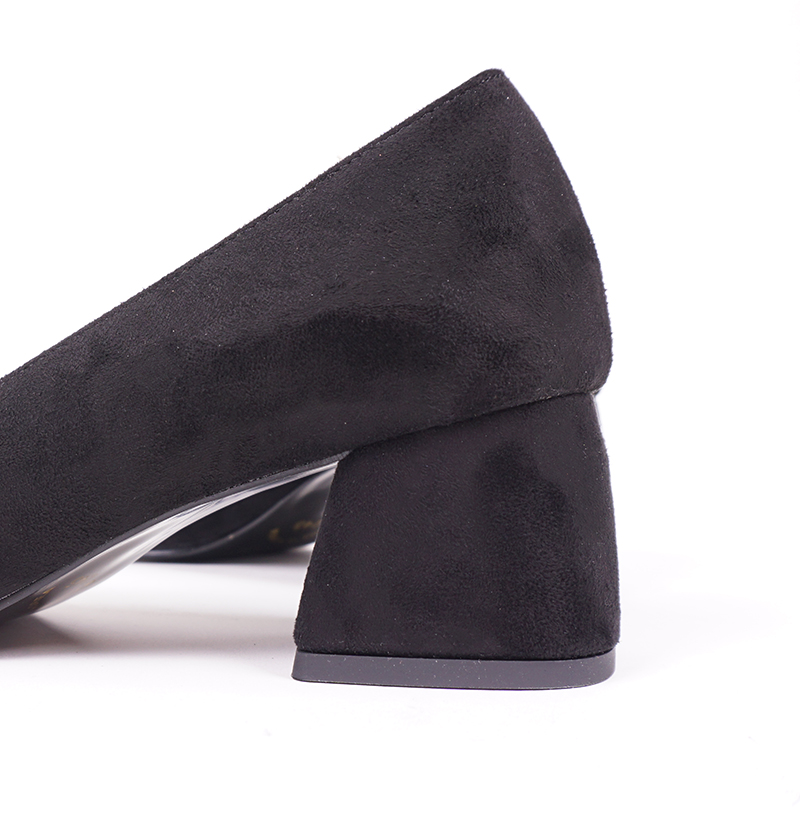 Suede Square Nose Tongue Middle Hill Foot Comforta