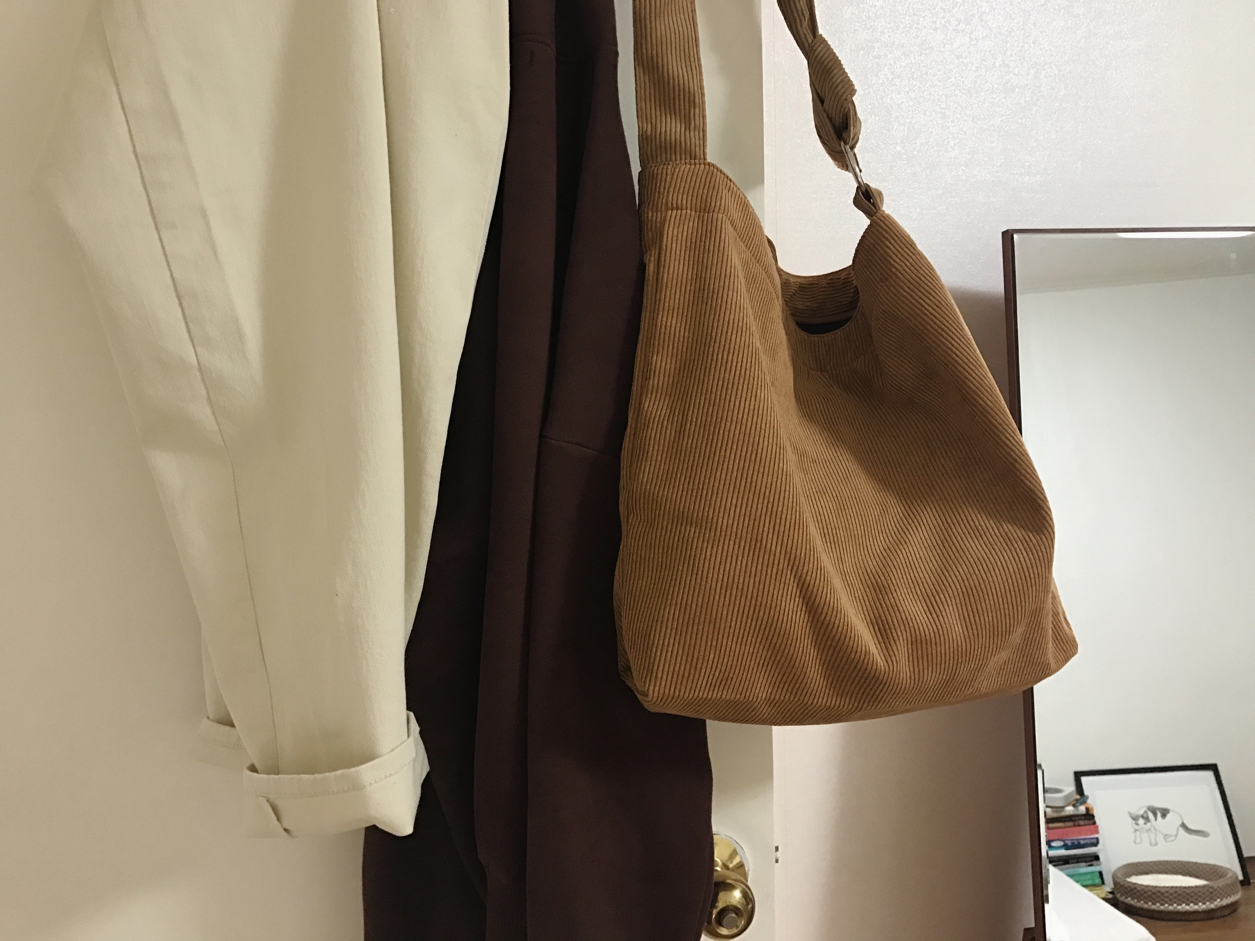 Corduroy corduroy eco bag 5color