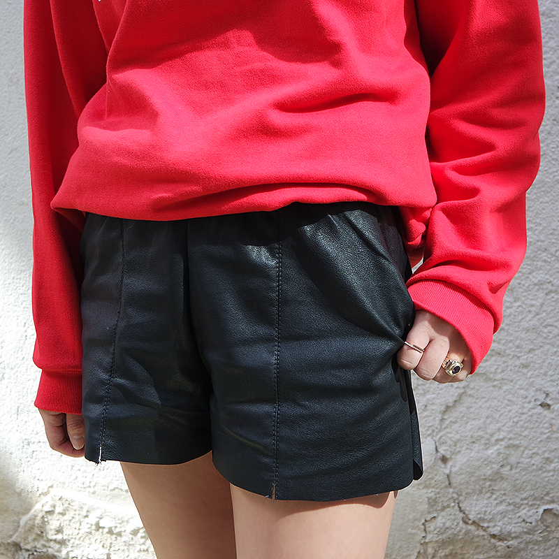 Women Short Pants Leather Reza Shorts Leather Fall