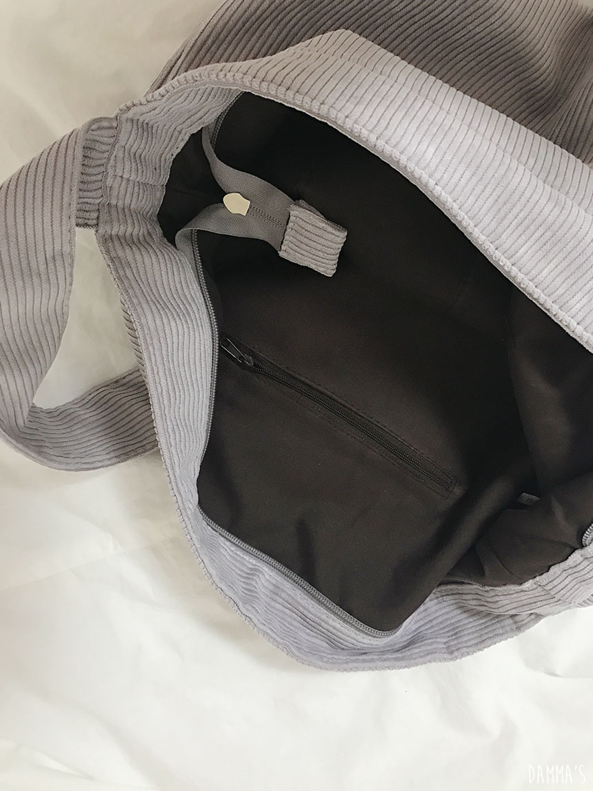 Corduroy corduroy eco bag 5color