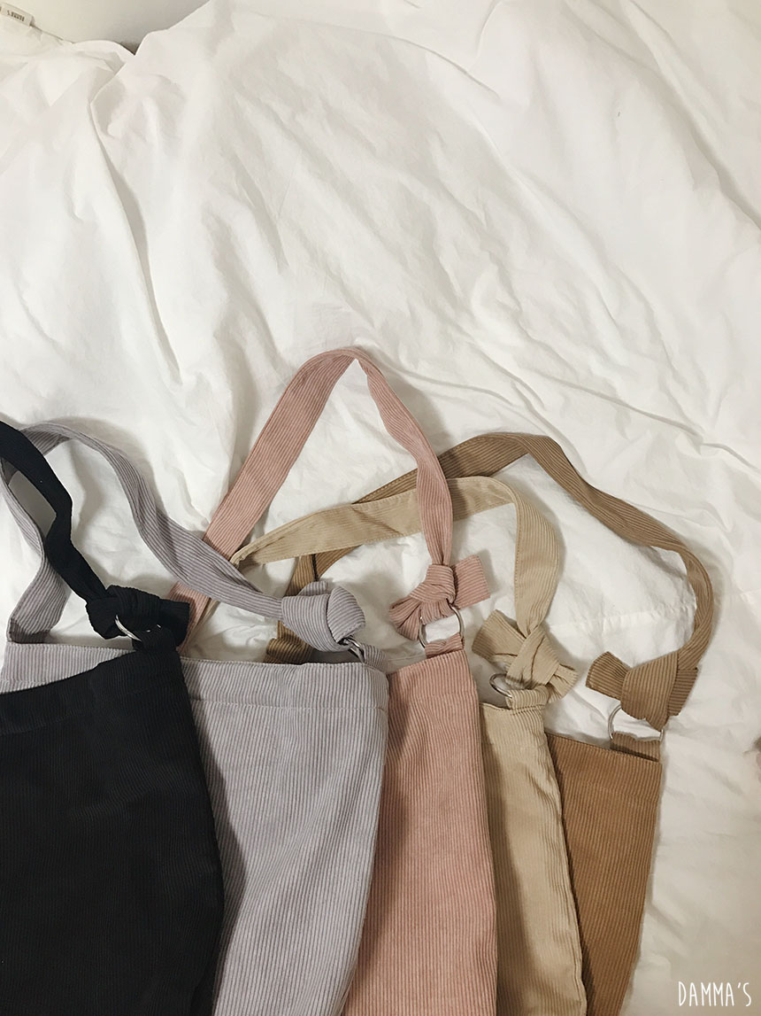 Corduroy corduroy eco bag 5color