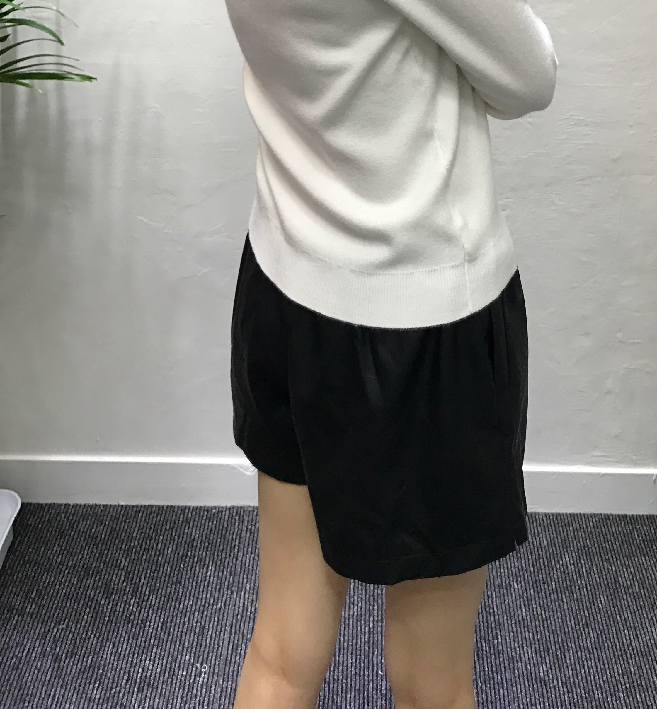 Women Short Pants Bending leather shorts 3color Bl