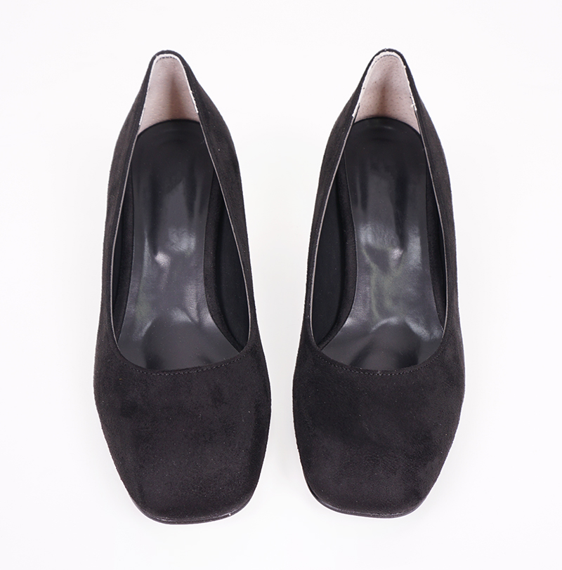 Suede Square Nose Tongue Middle Hill Foot Comforta