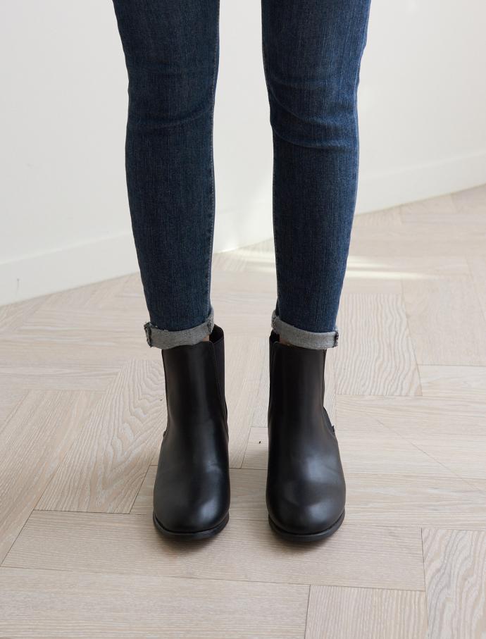Women's Chelsea Angle Boots Made in Korea Three