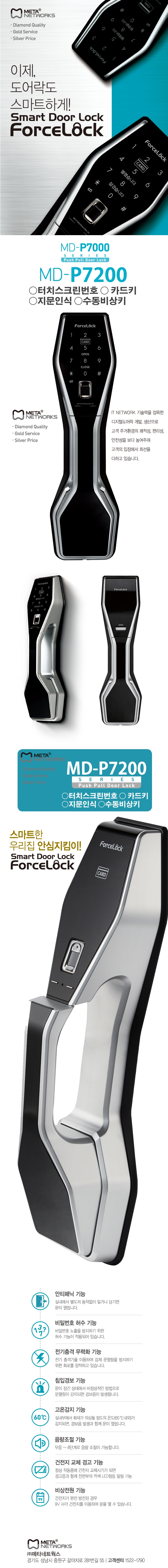New Doorlock Free Shipping Force Rock MD-P7200 Pus