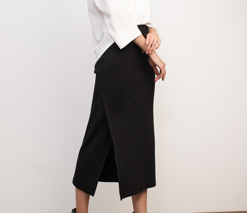 Needle Coat Knit Top Long Skirt Long Skirt Autumn 