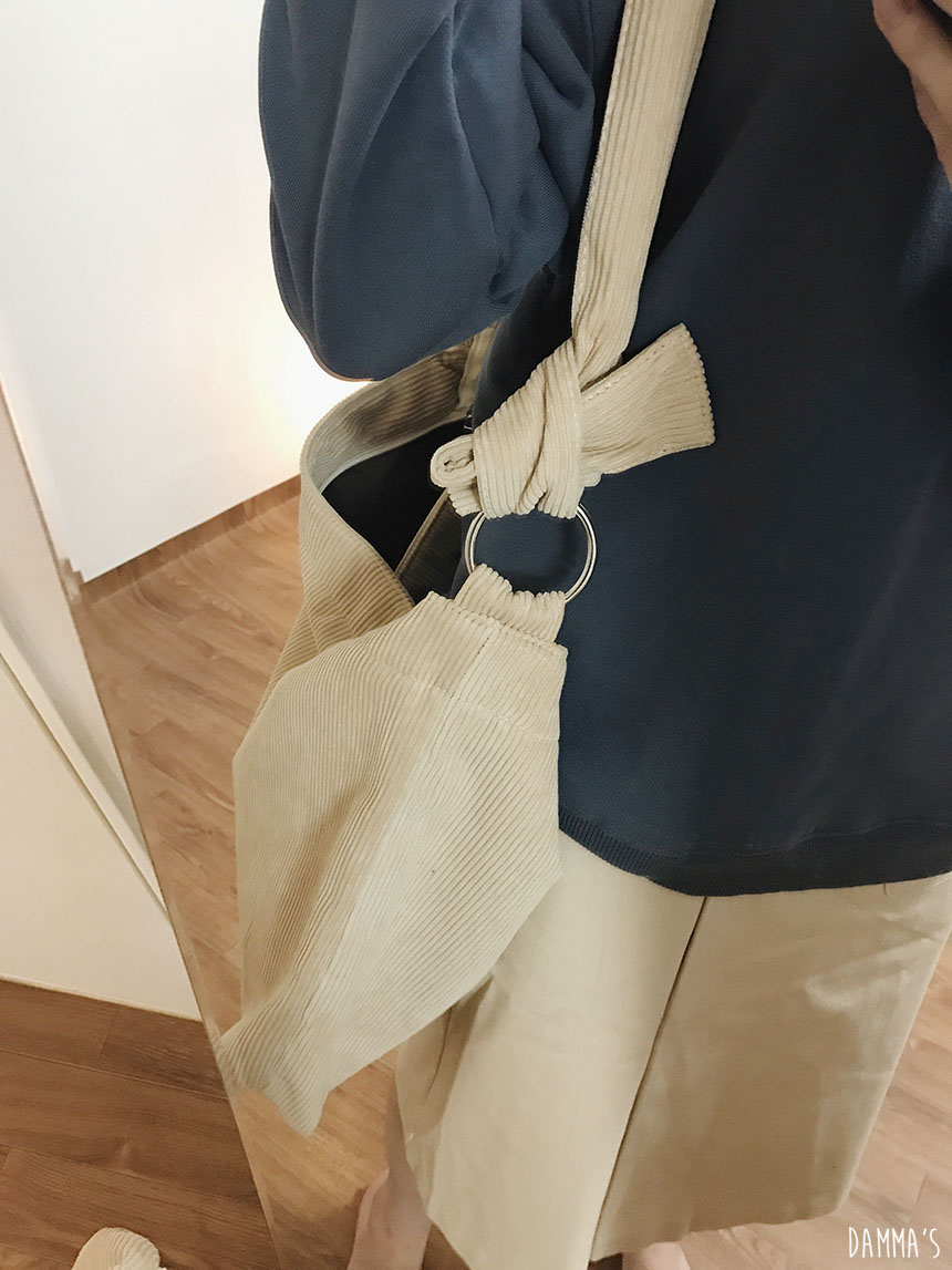 Corduroy corduroy eco bag 5color