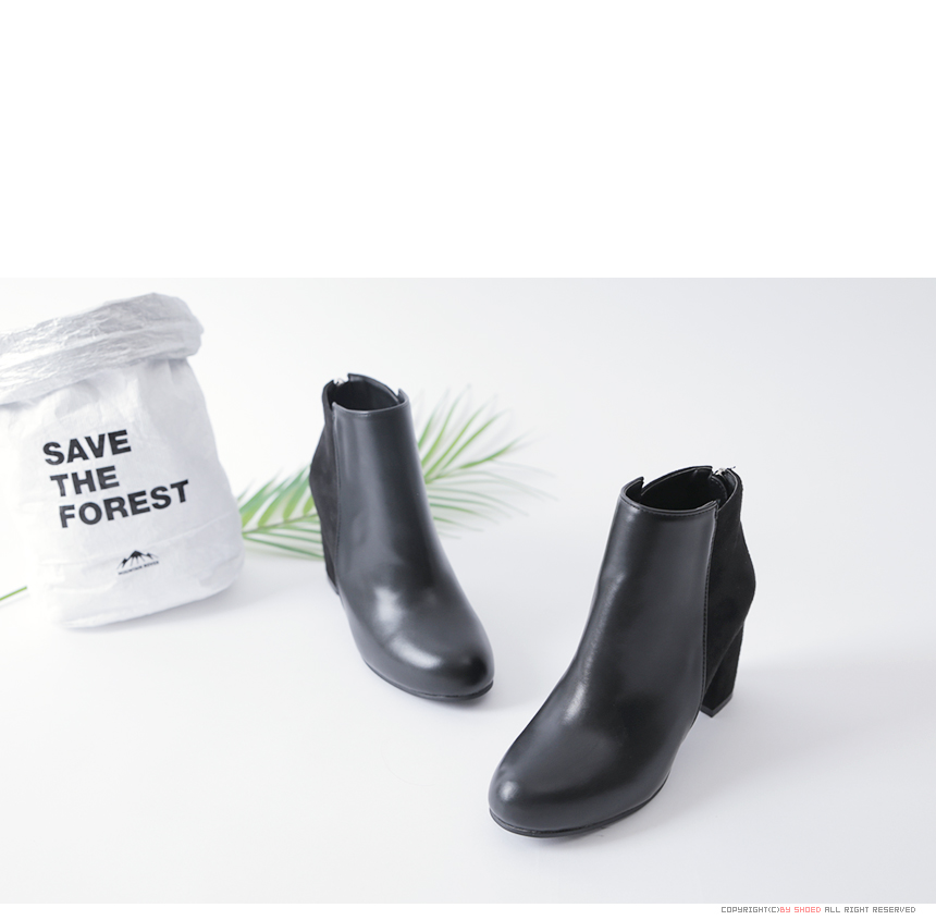 Suede Combination Simple Ankle Boots 6.5cm Autumn 