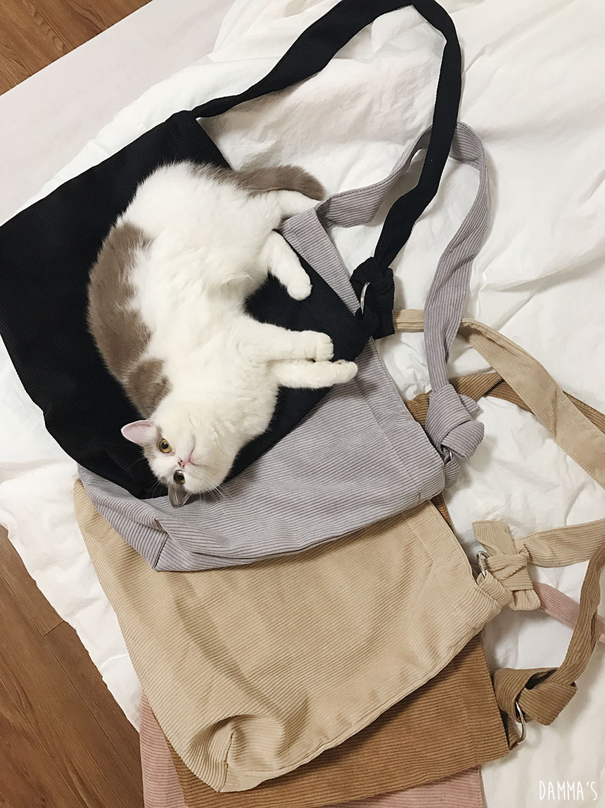 Corduroy corduroy eco bag 5color