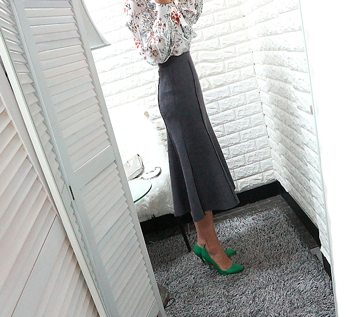 Suede Bending Muffle Skirt - 3color Coordination L