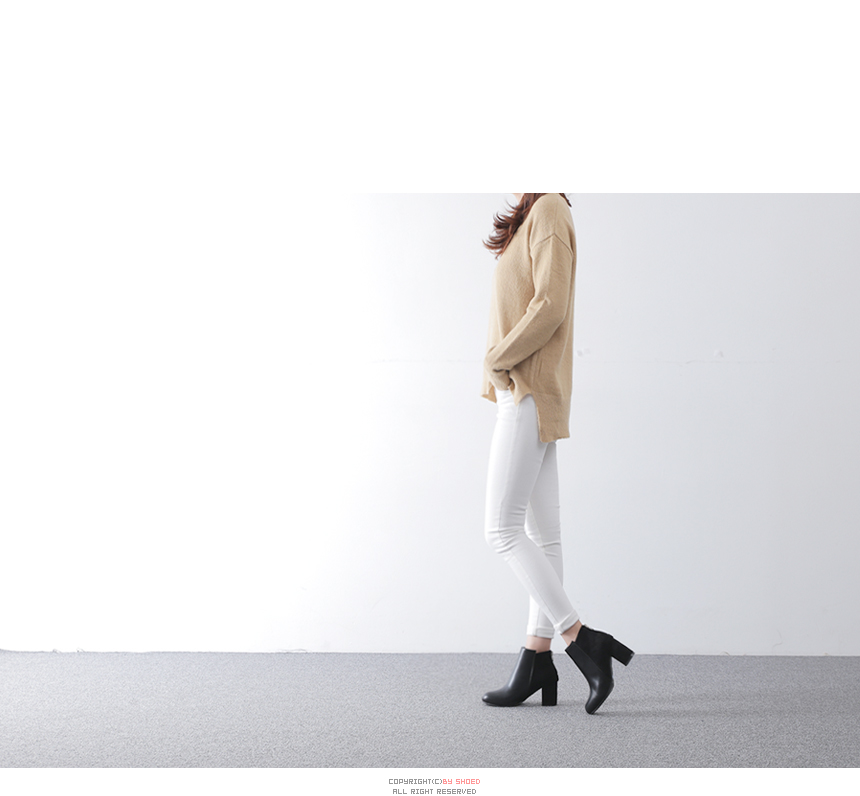 Suede Combination Simple Ankle Boots 6.5cm Autumn 