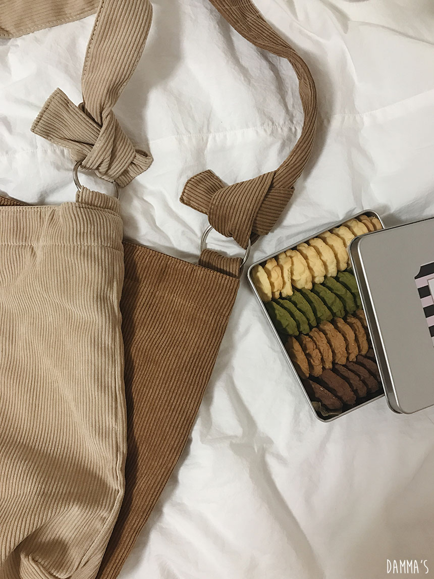 Corduroy corduroy eco bag 5color