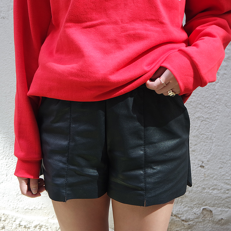 Women Short Pants Leather Reza Shorts Leather Fall