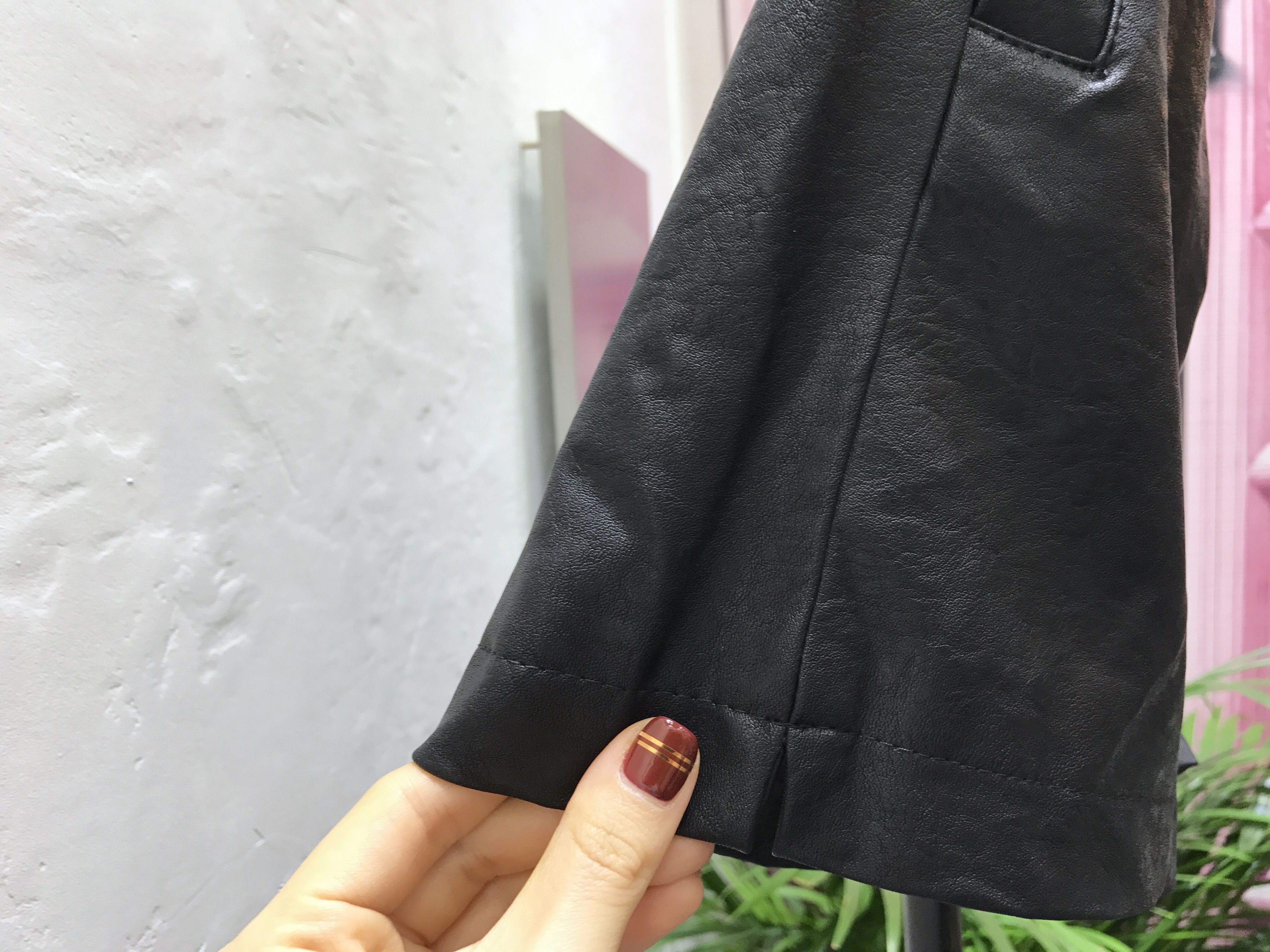 Women Short Pants Bending leather shorts 3color Bl