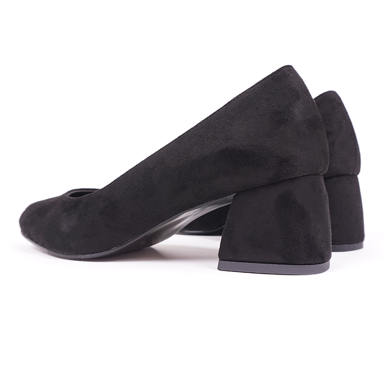 Suede Square Nose Tongue Middle Hill Foot Comforta