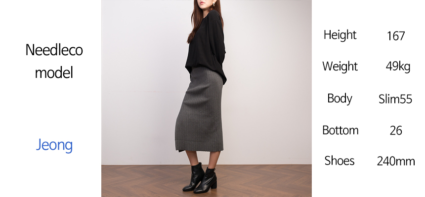 Needle Coat Knit Top Long Skirt Long Skirt Autumn 