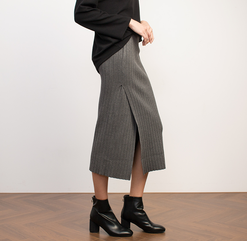 Needle Coat Knit Top Long Skirt Long Skirt Autumn 