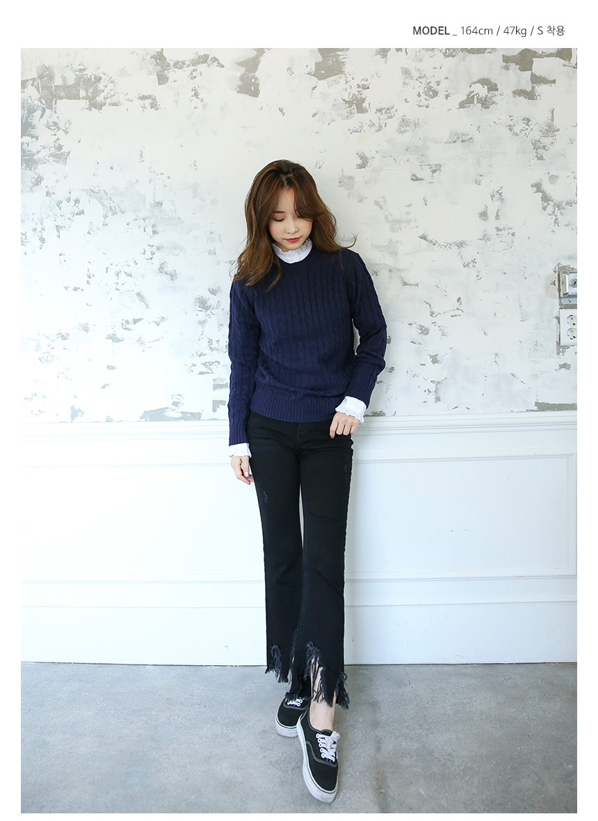 Women Jeans Pants Vintage Boots Cut Black Jeans Wo