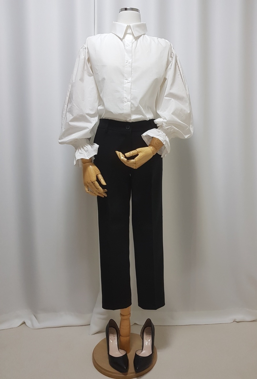 Formal Autumn Shirt Balloon Sleeved Blouse 20's