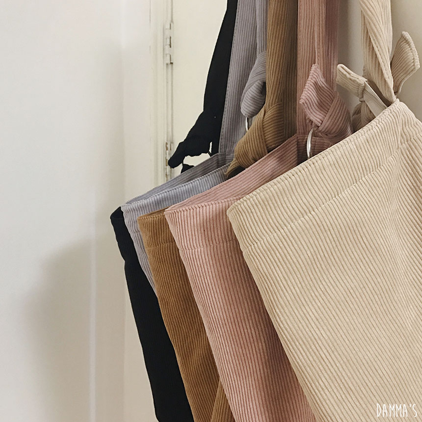 Corduroy corduroy eco bag 5color