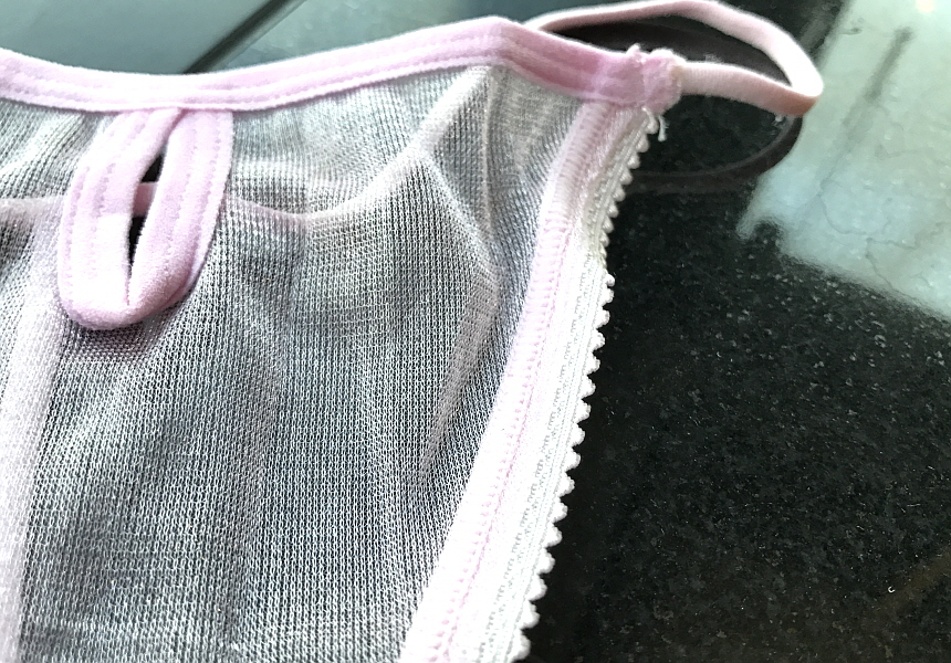 Women Underwear Sexy see-through pearl mesh bendin