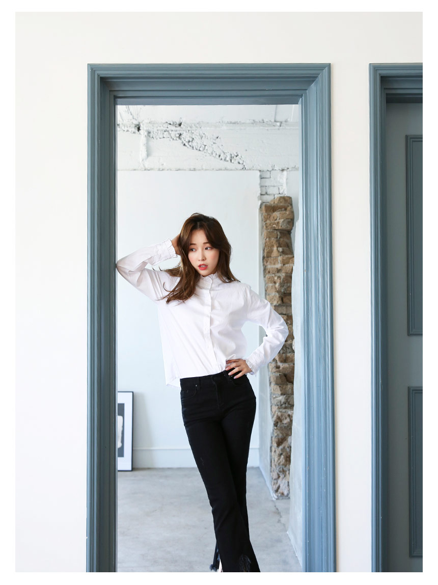 Women Jeans Pants Vintage Boots Cut Black Jeans Wo