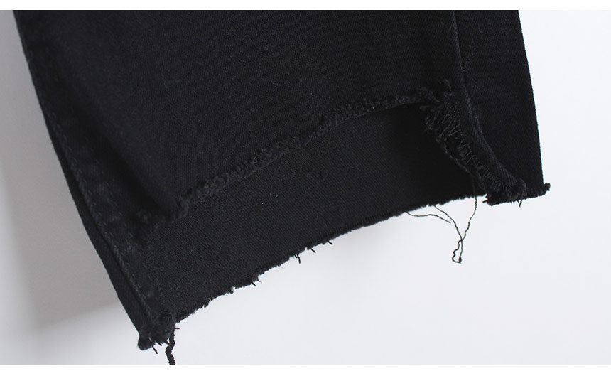 Women Jeans Pants For Button Semi-Boots Cut Pants 