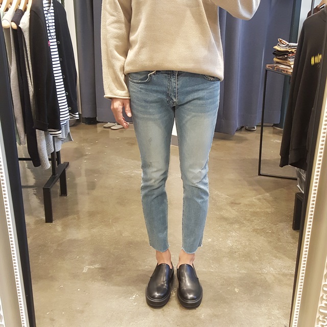 Korea Jeans Pants Relief Soft Slim Cut Jean Casual