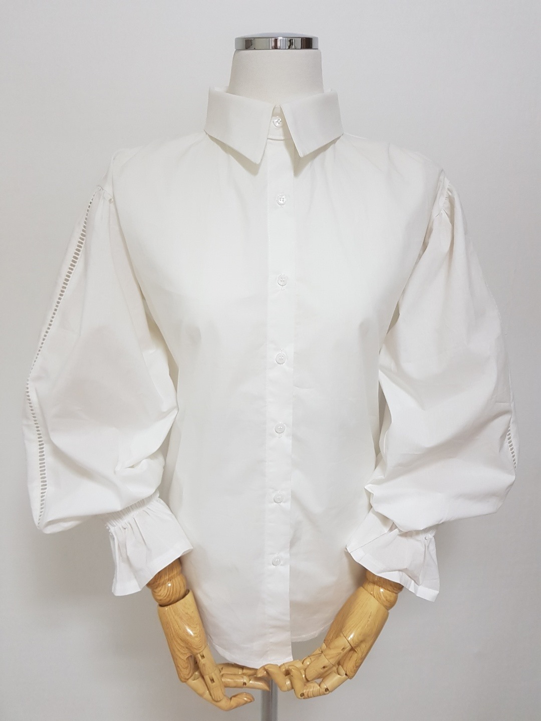 Formal Autumn Shirt Balloon Sleeved Blouse 20's