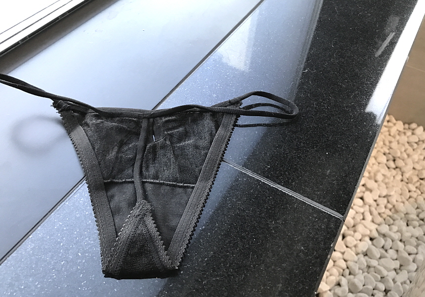 Women Underwear Sexy see-through pearl mesh bendin